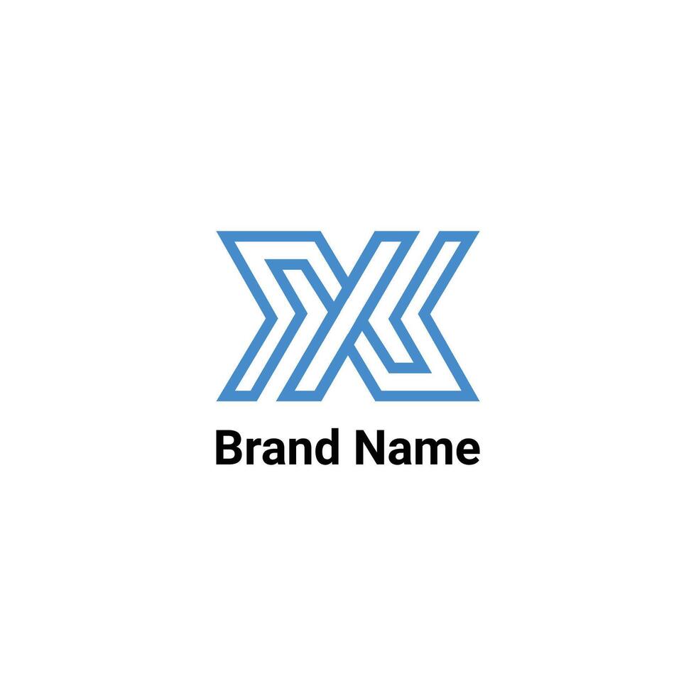 x letter logo design template vector