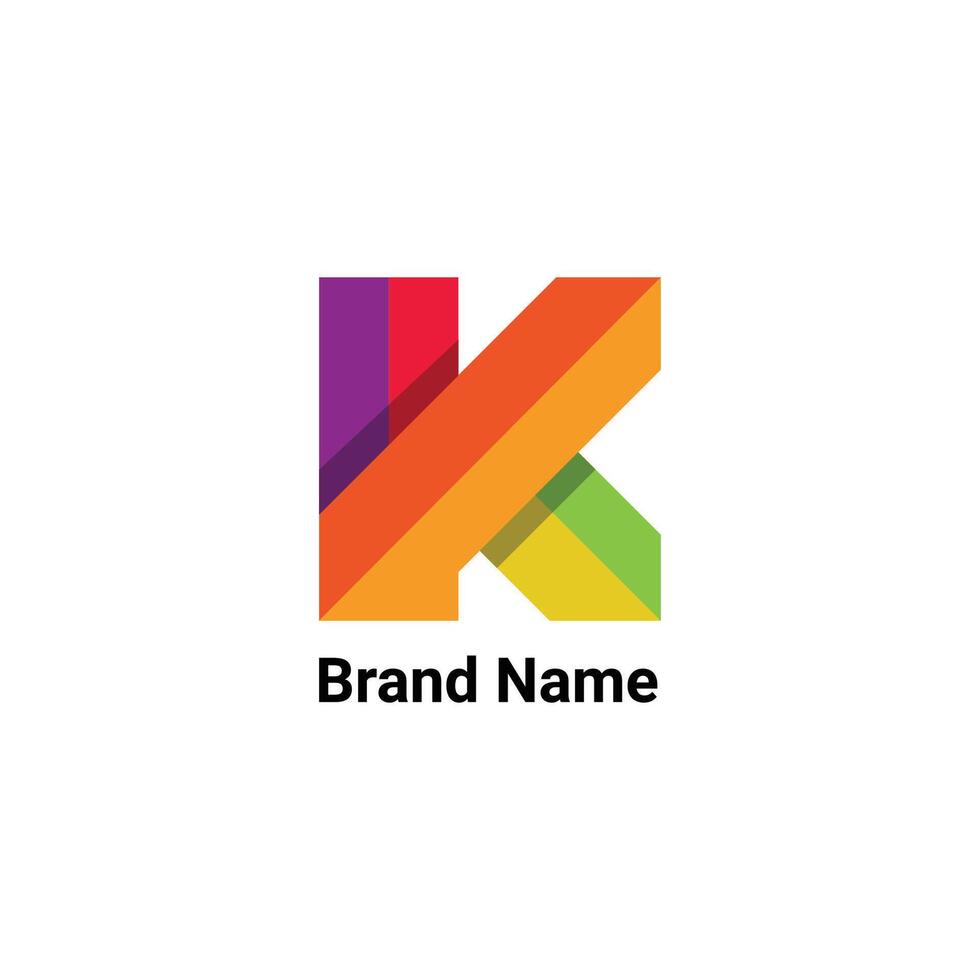 k letter logo design template vector