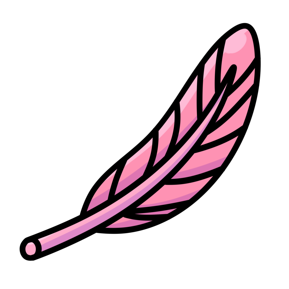 Feather Cartoon Clipart Pink png