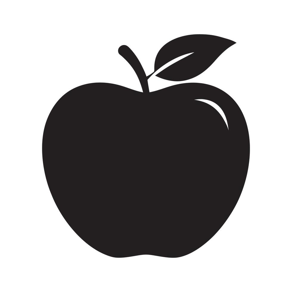 Apple icon design silhouette vector