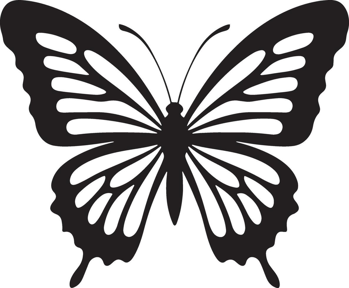 Cute Butterfly silhouettes illustration isolated on white background vector