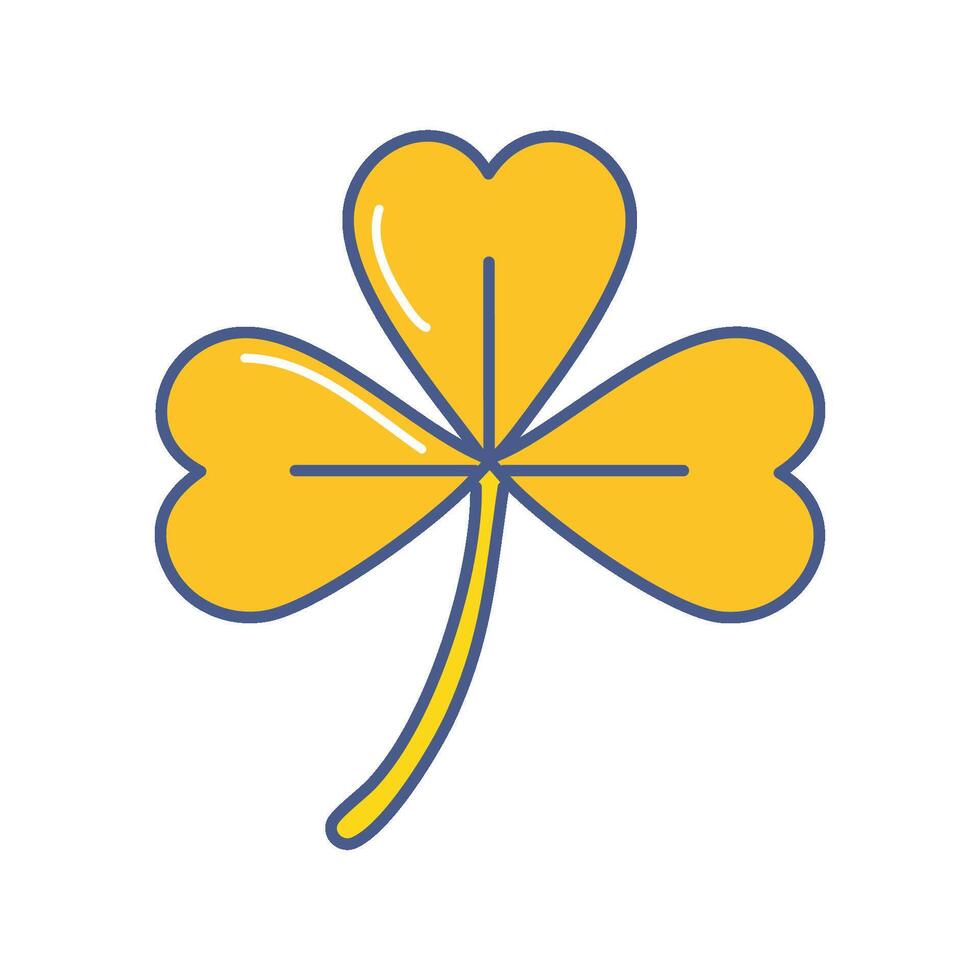 A thin, continuous line-art shamrock for a sleek and modern look. vector