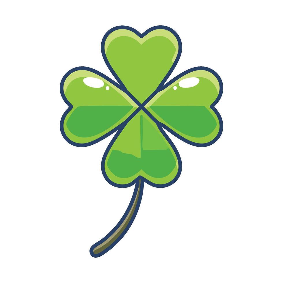 A simplified shamrock with smooth, flowing curves or negative space vector