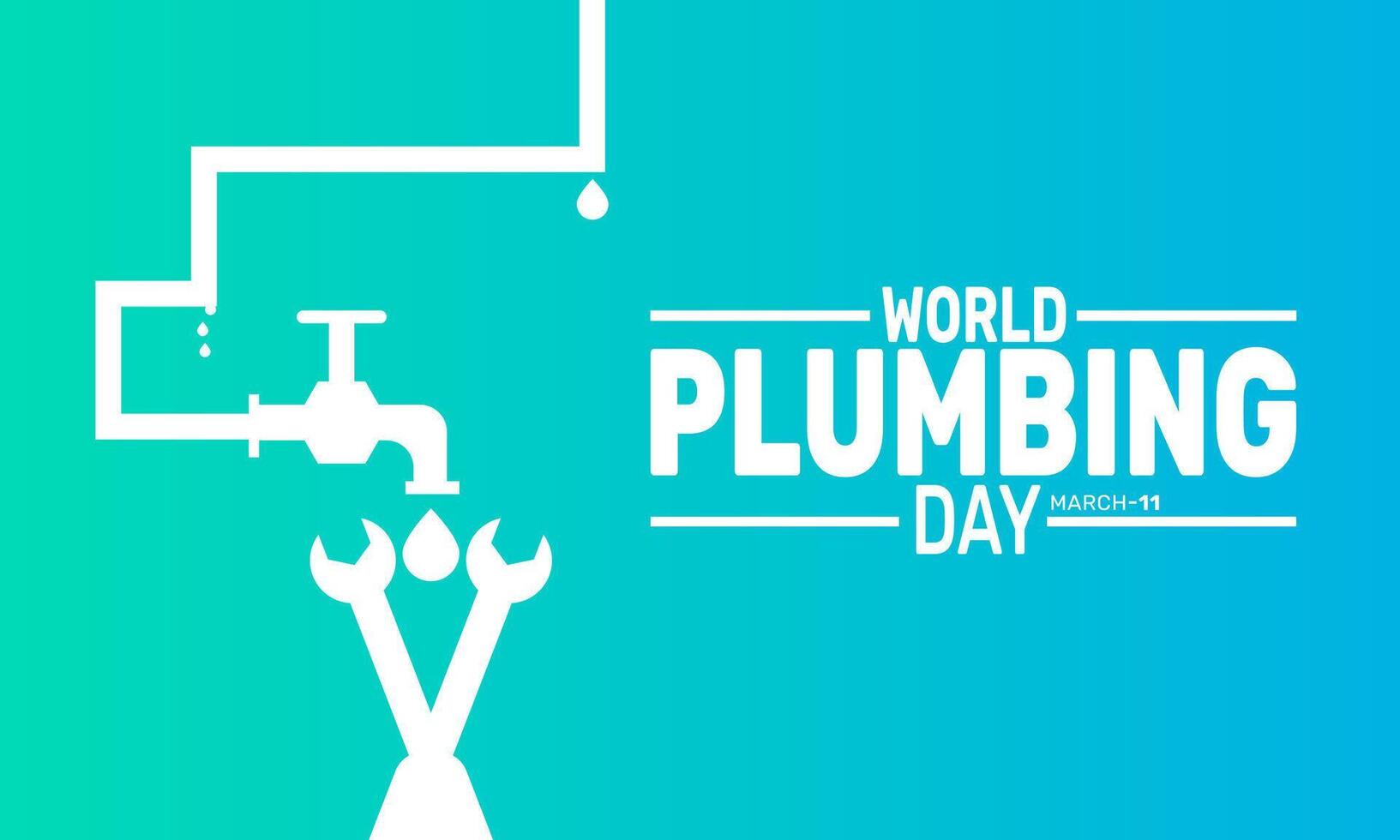 World Plumbing Day raises awareness of plumbing's impact on health and environmental safety. vector