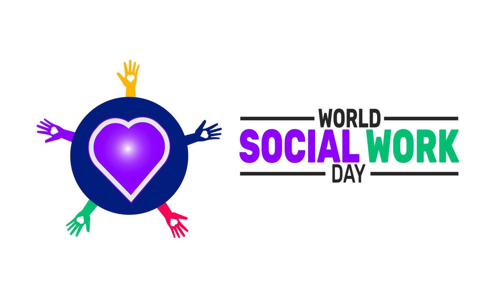 Celebrating social workers who inspire change and build better communities. vector