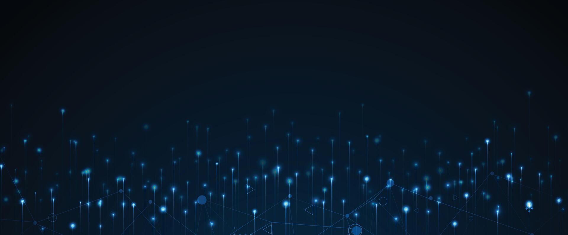 abstract blue background with connected dots vector