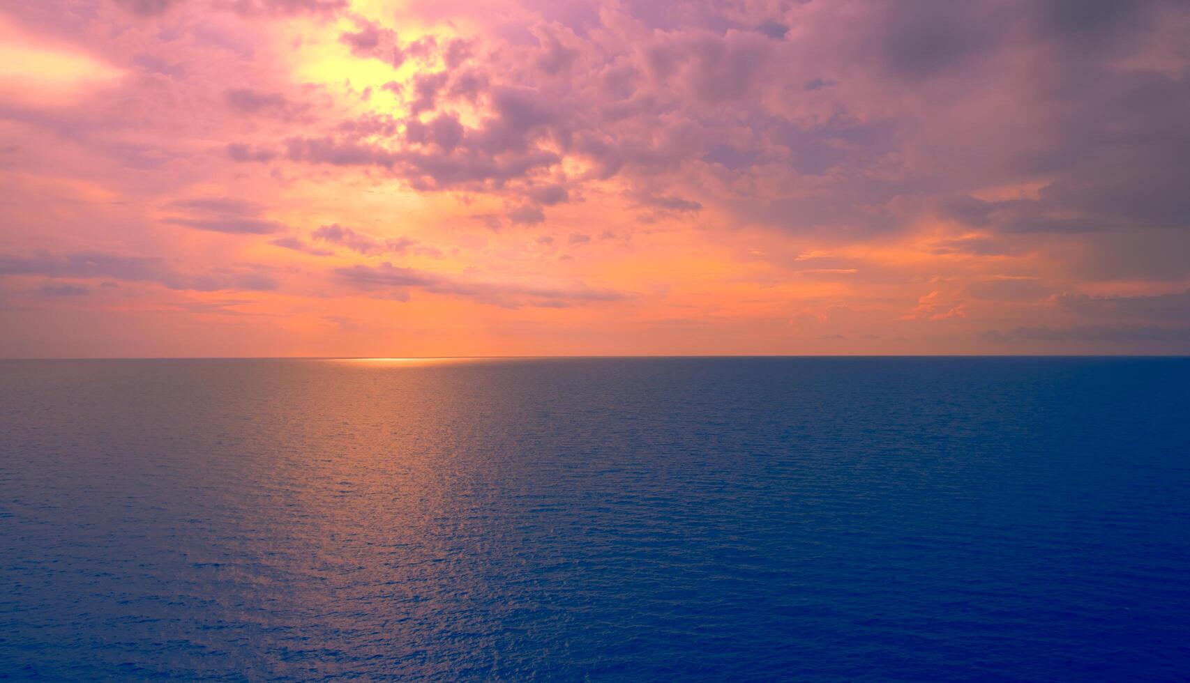 Beautiful sunset over the sea.sky photo