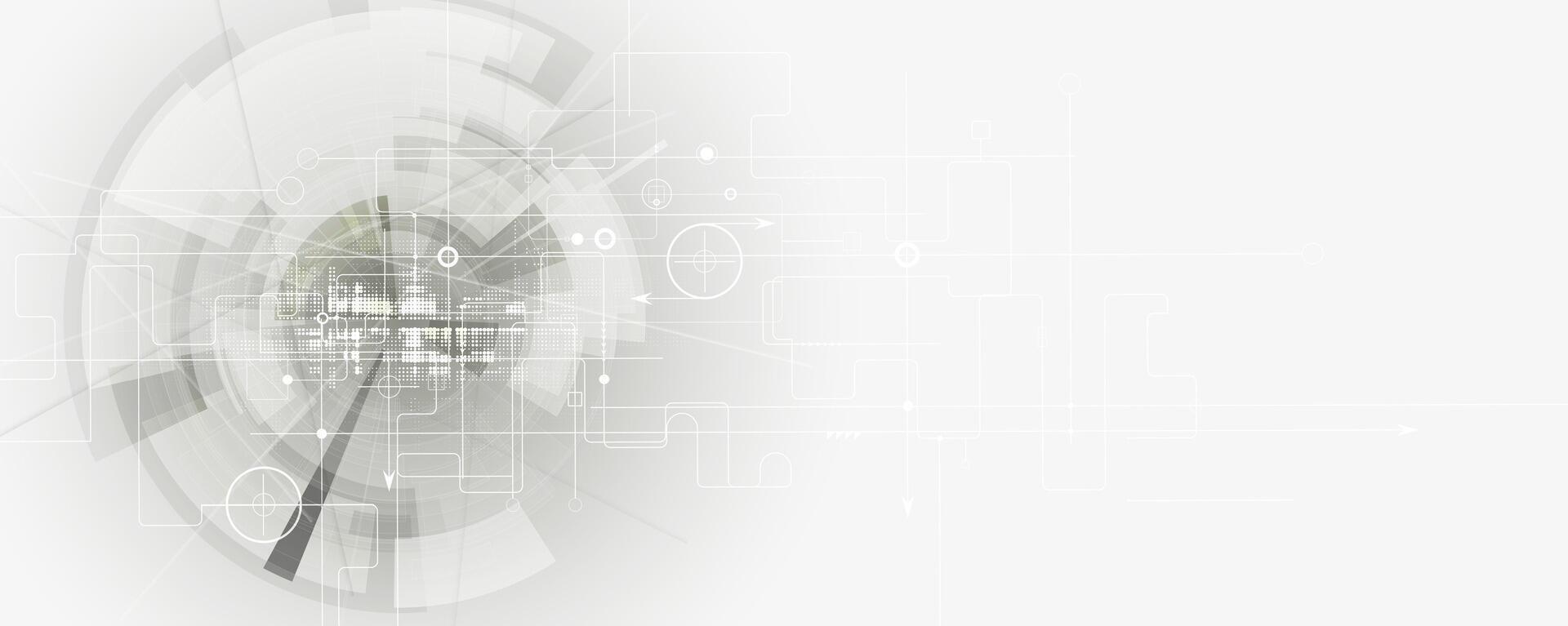 abstract technology background with white lines and lines vector