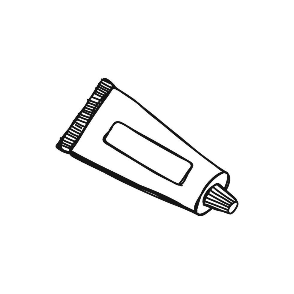 Squeeze tube outline illustration vector