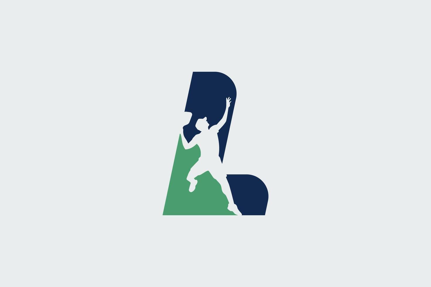 letter l logo with pickleball player silhouette. It is good for team logo, club, t shirt, sticker, etc. vector