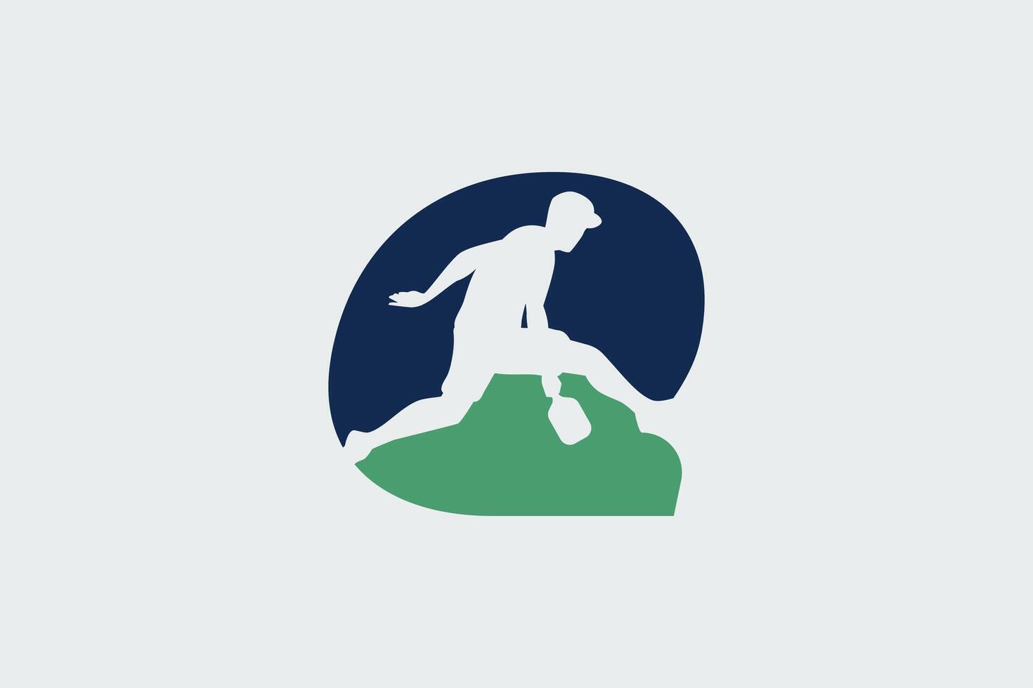 letter q logo with a jumping pickleball player silhouette. It is good for team logo, club, t shirt, sticker, etc. vector