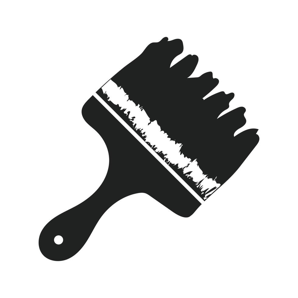 Paint Brush Icon Artistic Tool for Creativity and Design vector
