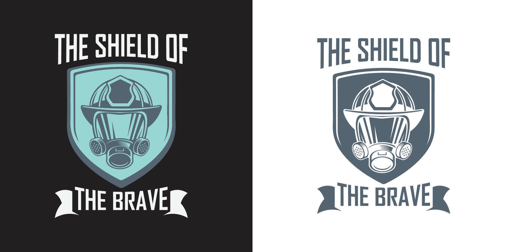 The Shield Of The Brave Firefighter Pride vector
