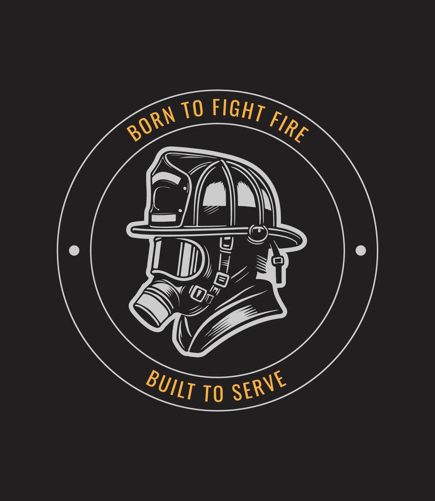 Firefighter Typography T-shirt design. SVG design. vector