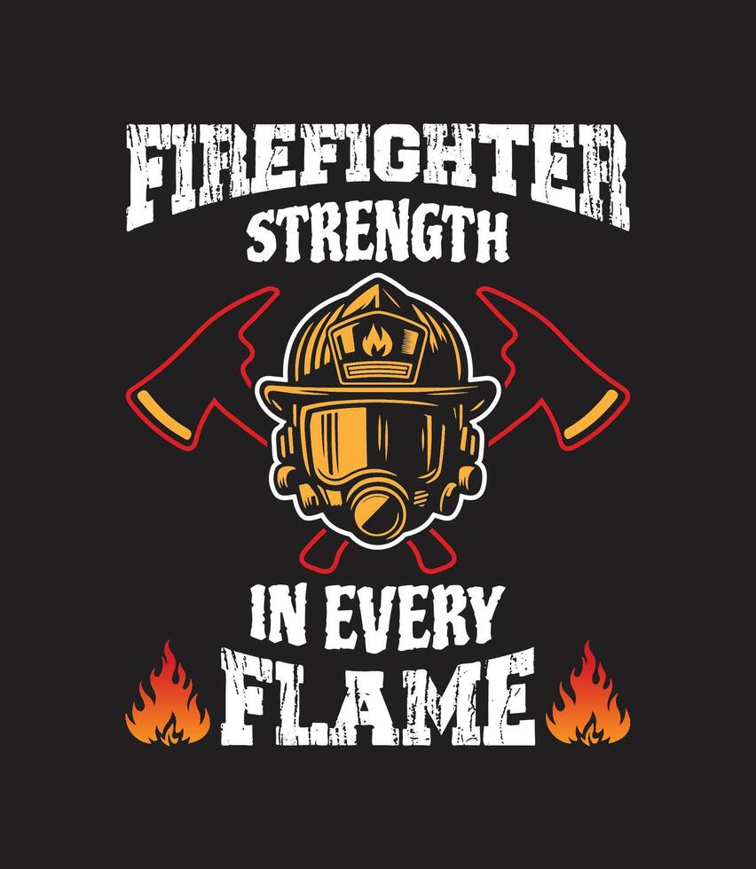 Firefighter Pride, Firefighter T-shirt design. vector