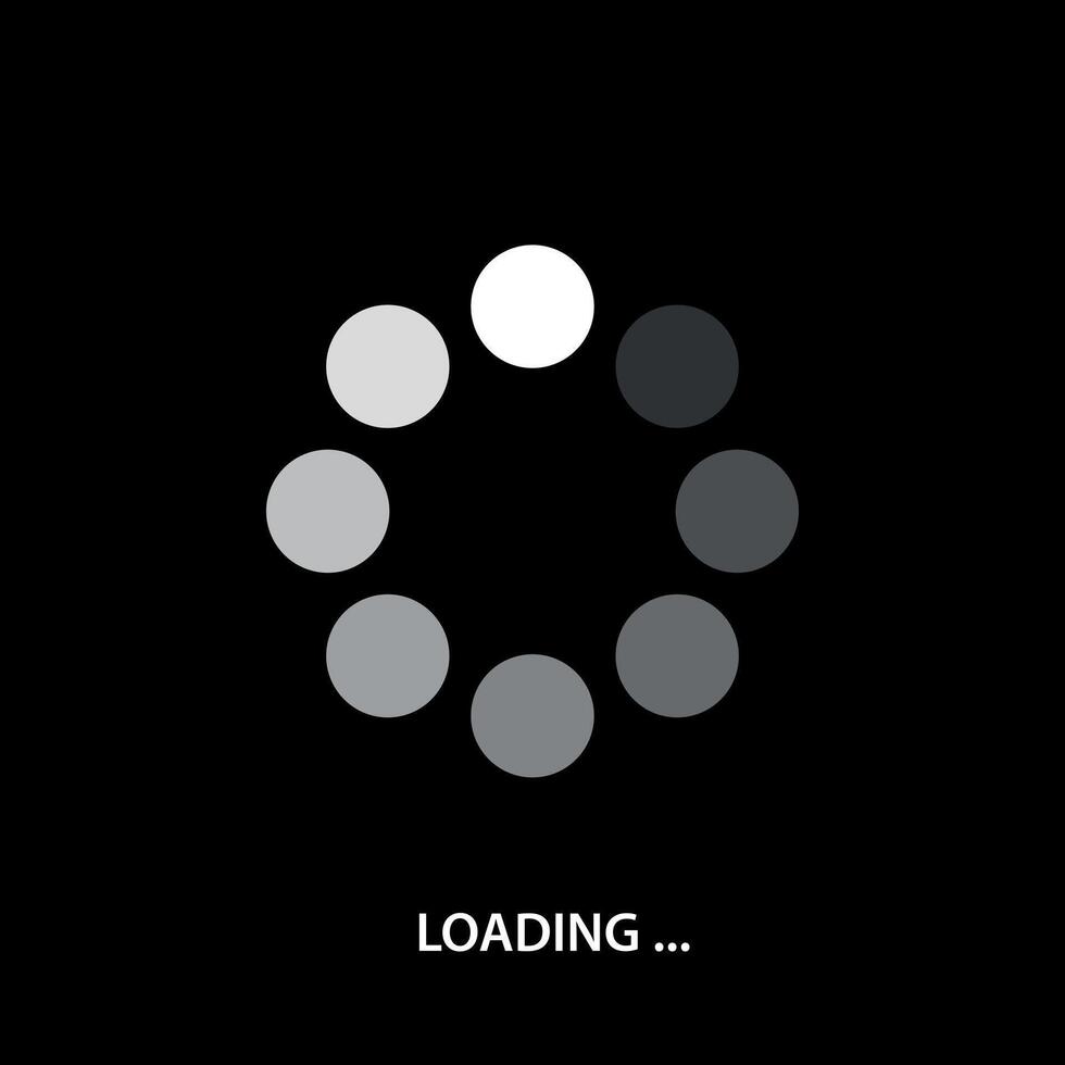 Circular Loading Icon with Fading Effect vector
