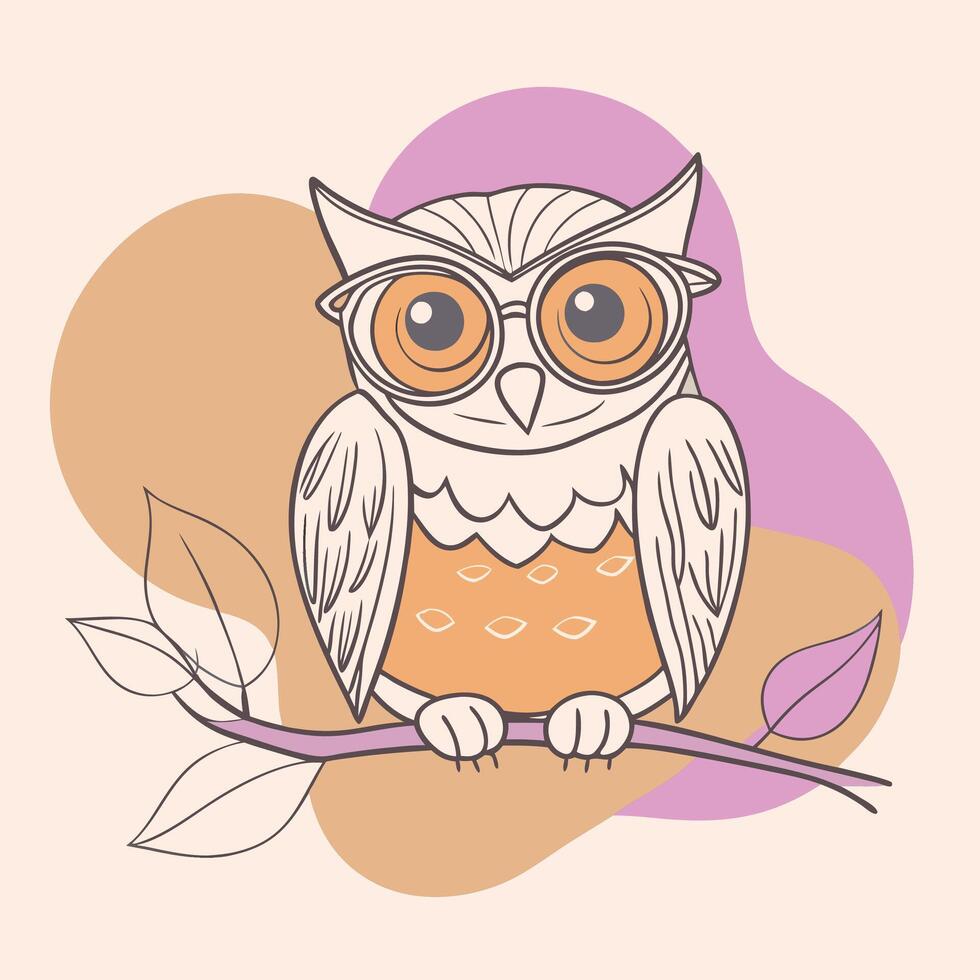 Stylized Owl Art with Playful Expressions vector