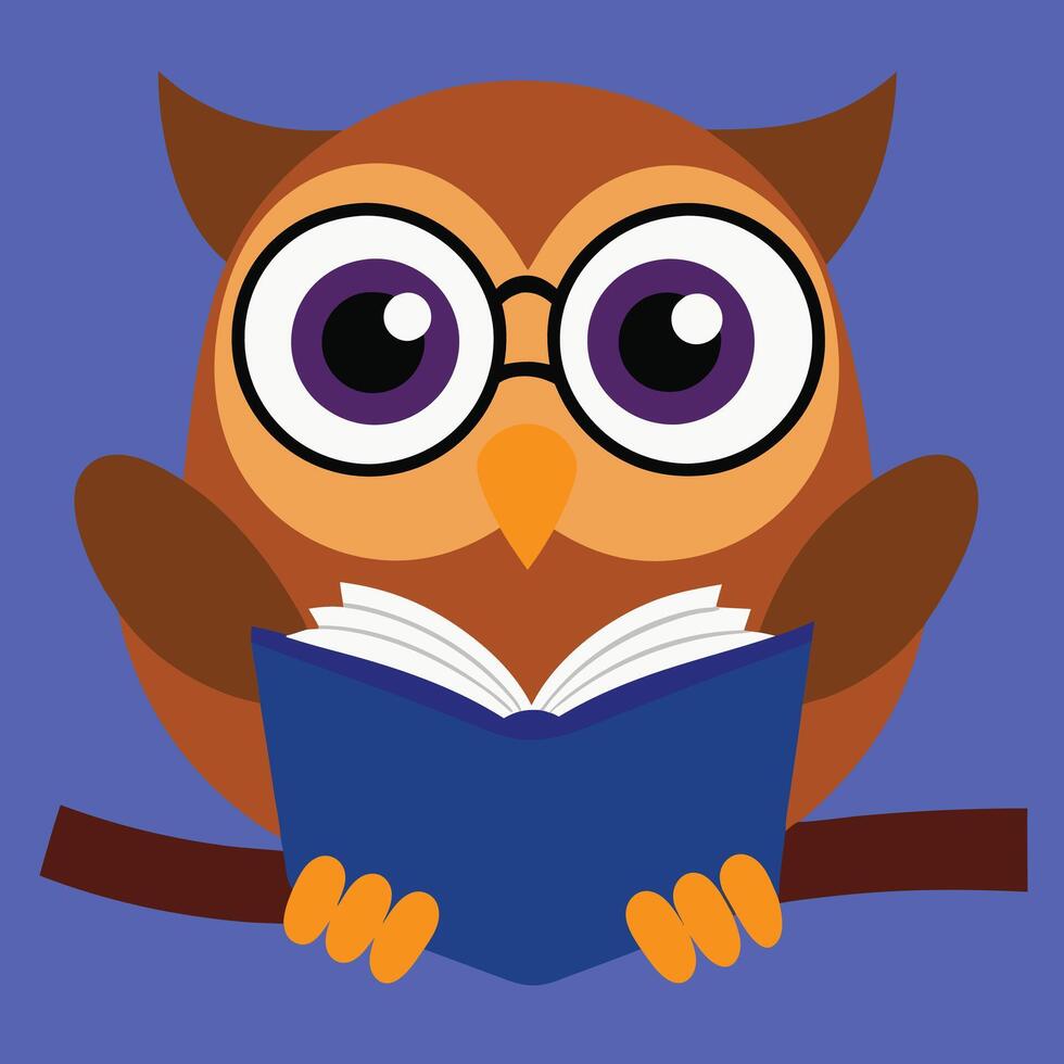 Hand-Drawn Forest Owl in Cartoon Style vector