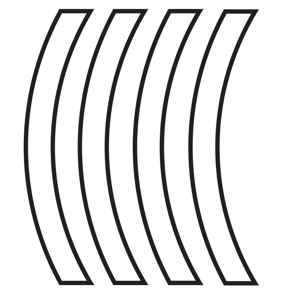 simple arc linear stripes vector