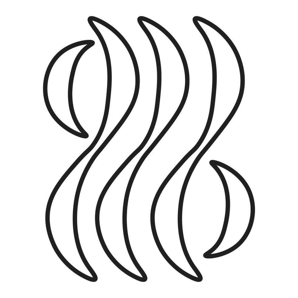 curve wavy ornament shapes vector