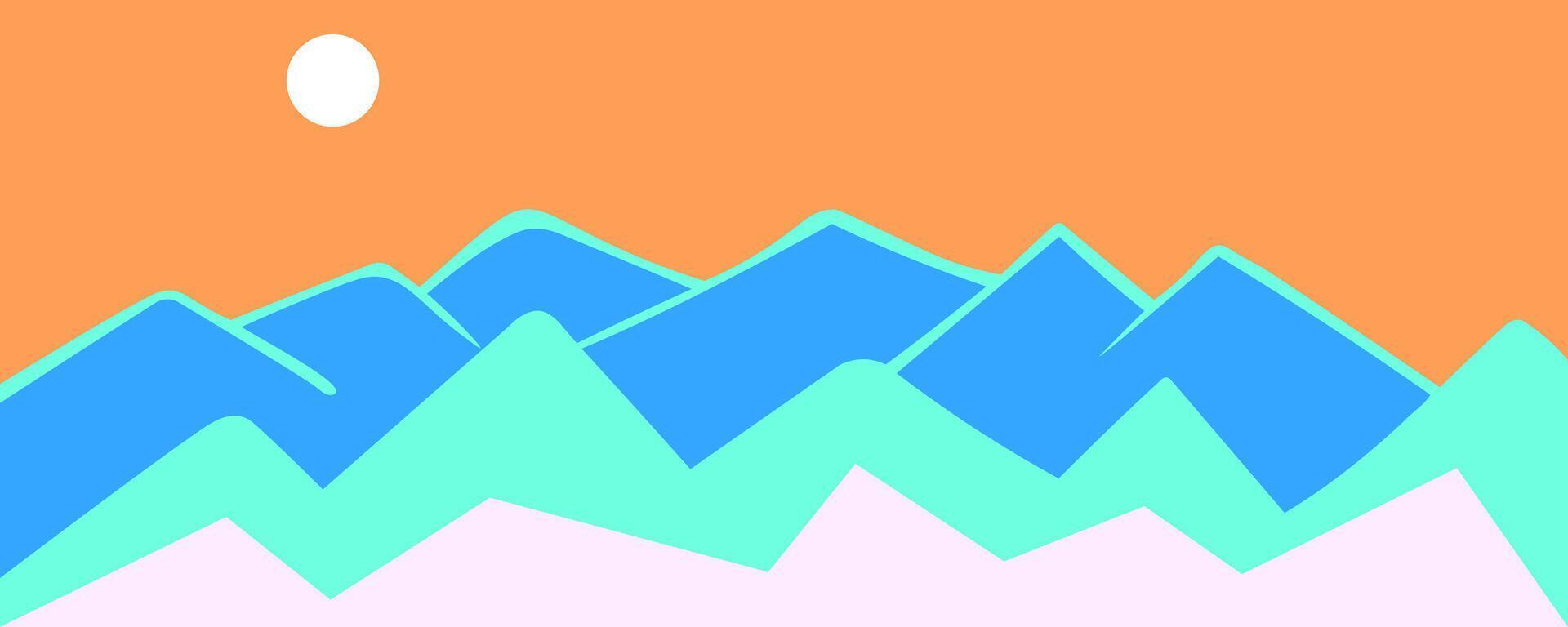 background with blue and white hills vector