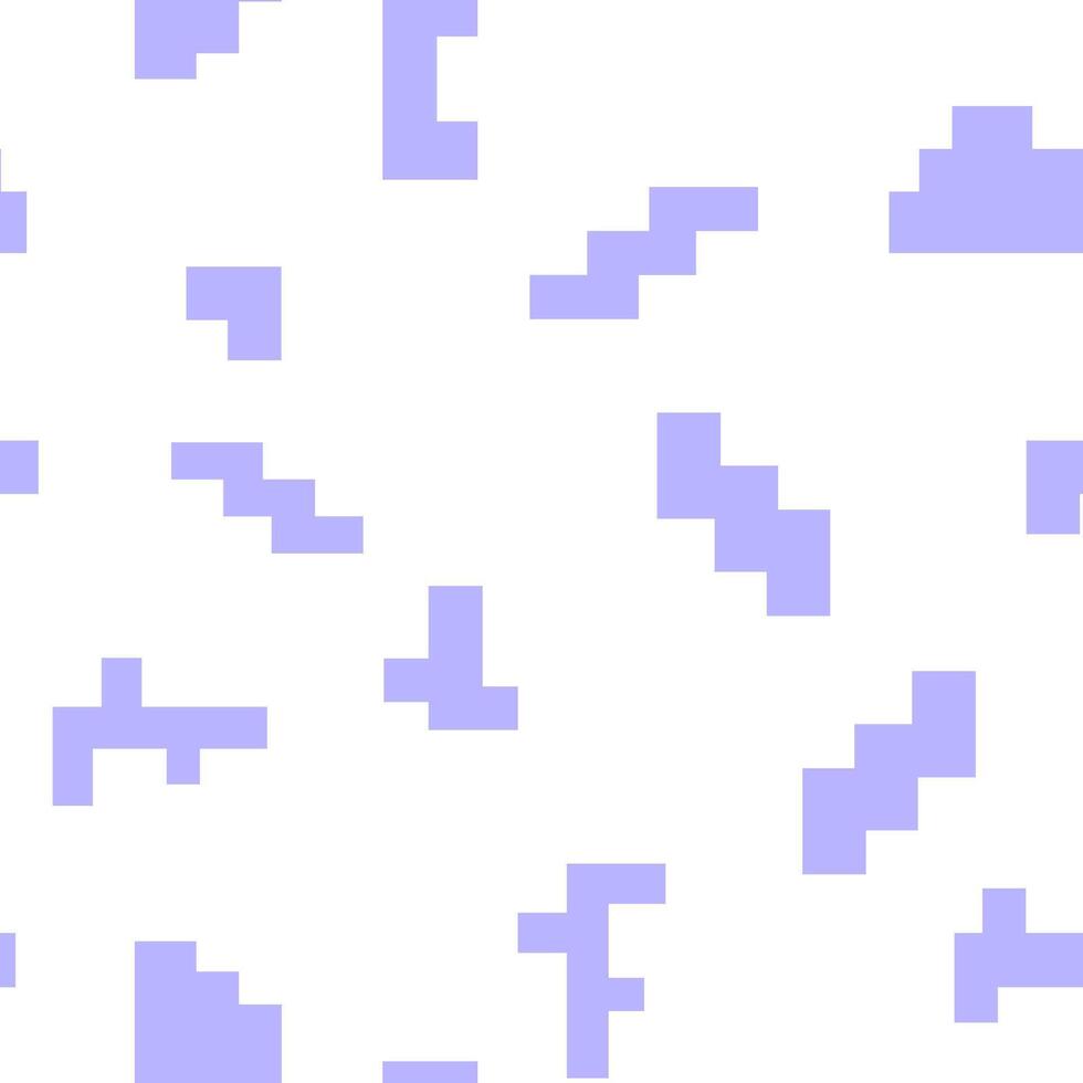 seamless pattern with abstract violet pixels vector