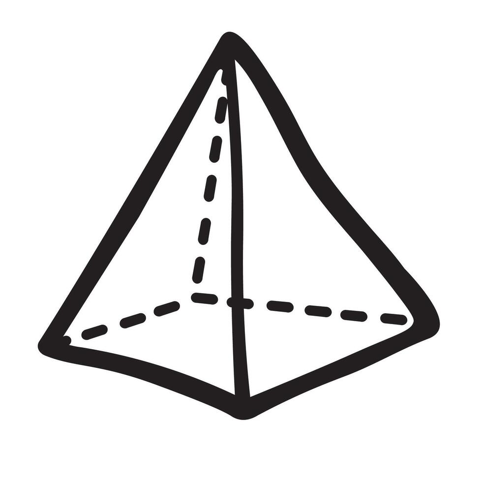 abstract doodle pyramid vector