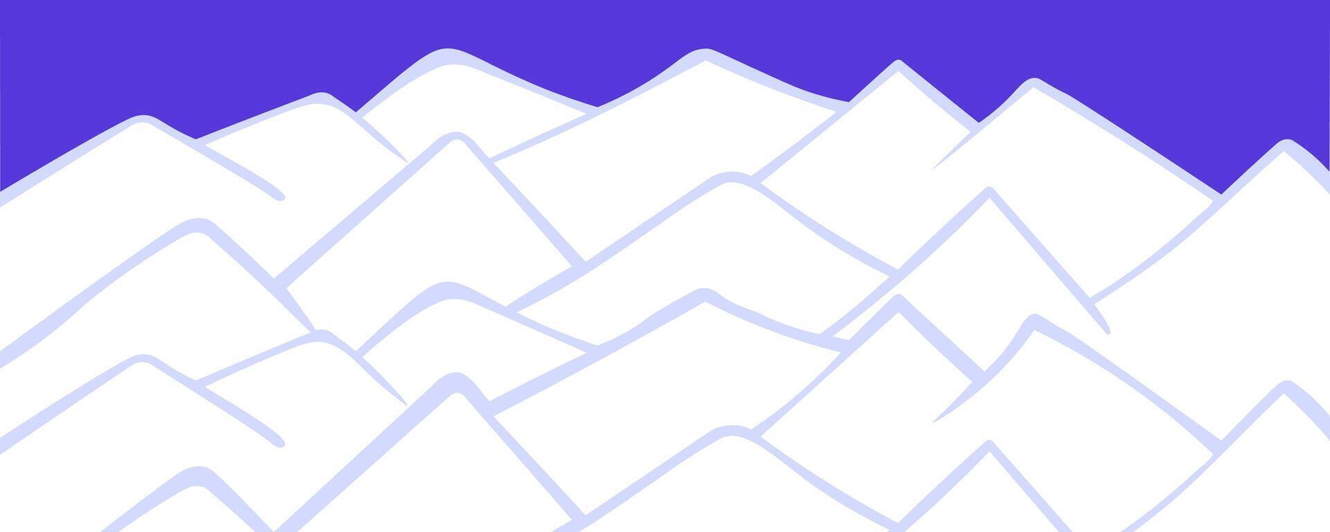 background with white ice mountains vector