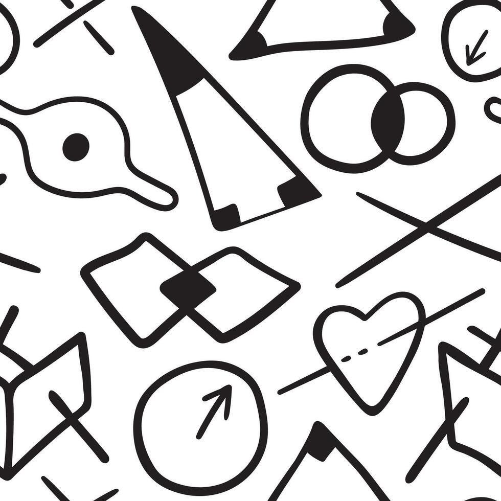 seamless pattern with abstract geometry shapes vector