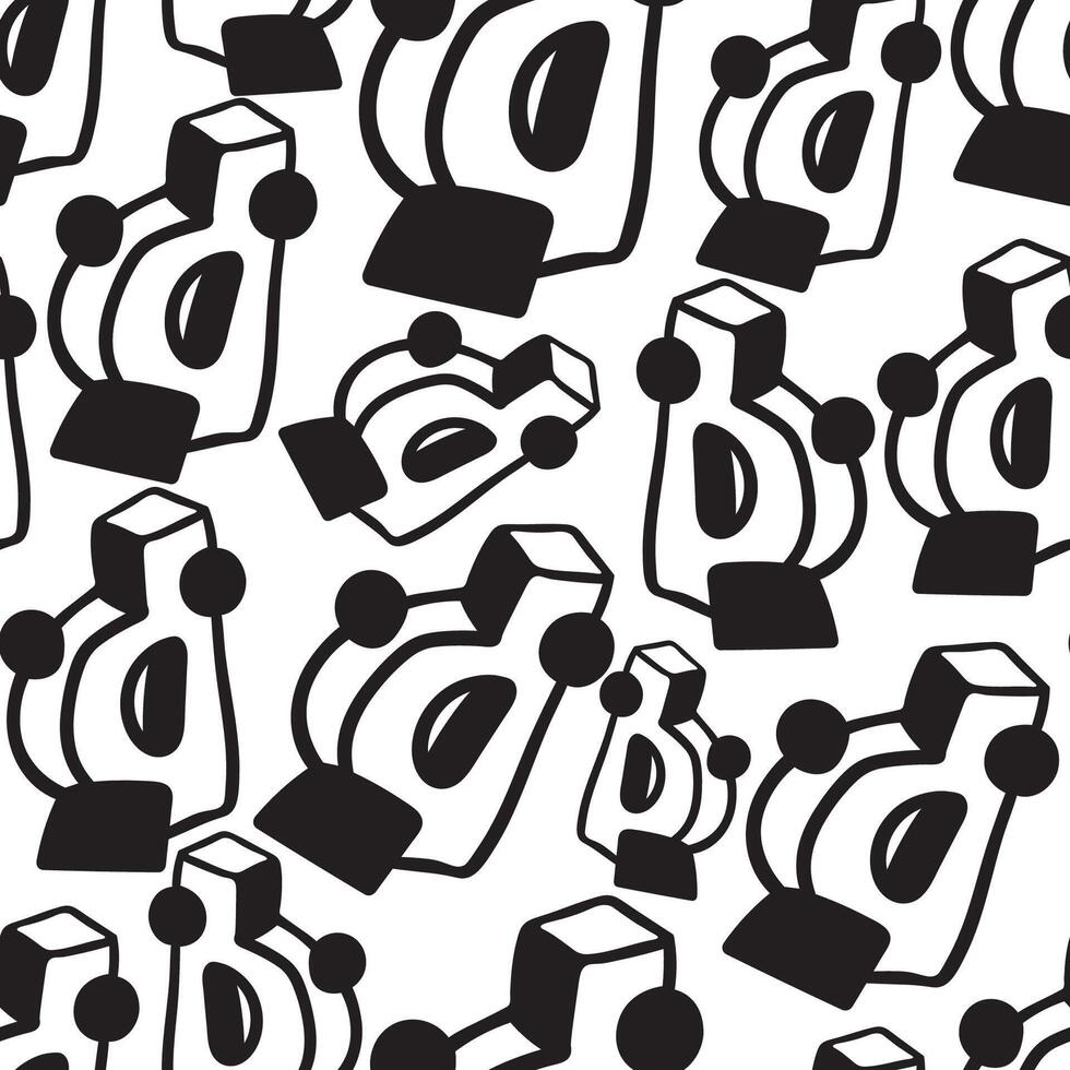 seamless pattern with abstract forms composition vector