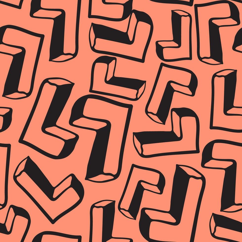 seamless pattern with abstract geometric shape vector