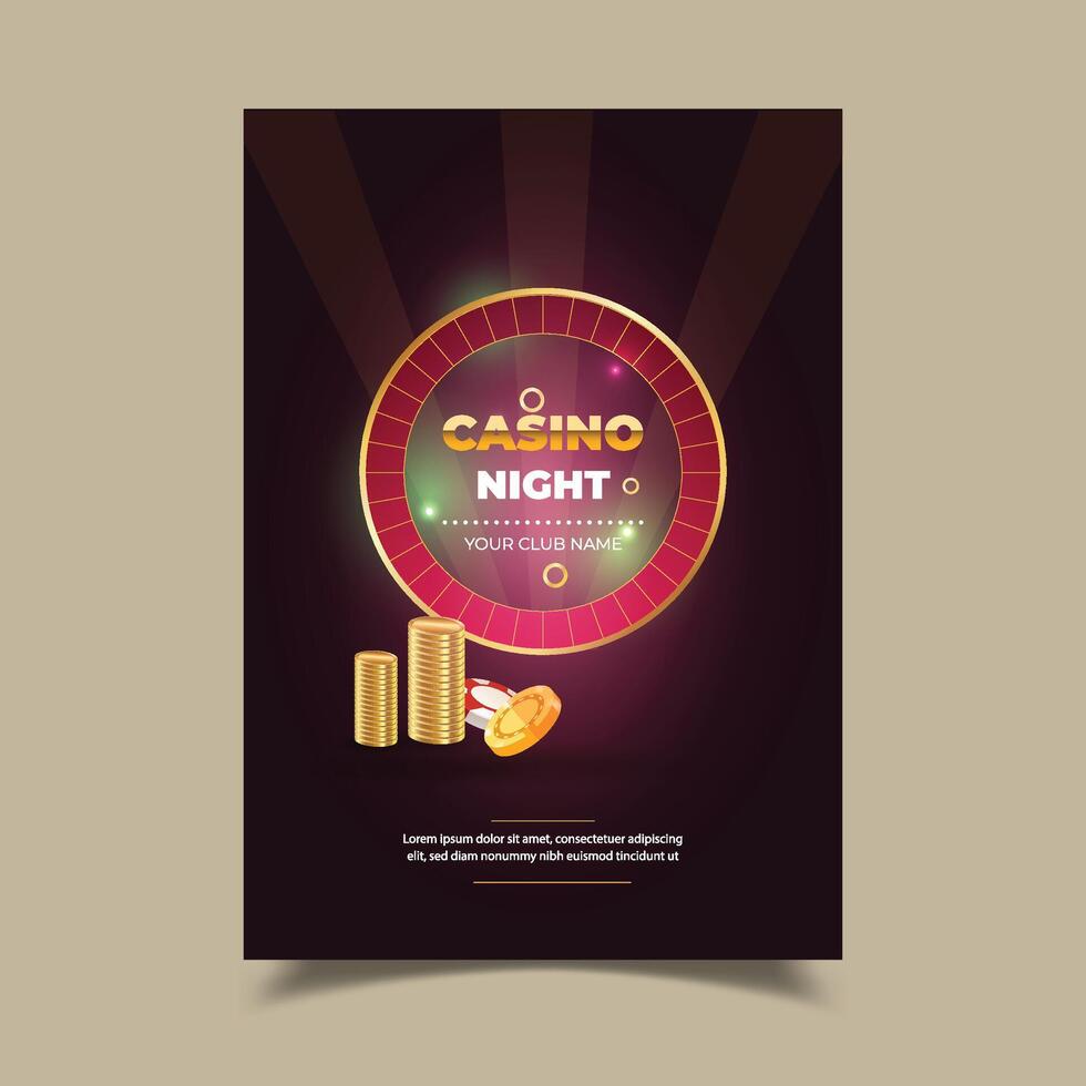 Casino Night Background Concept vector
