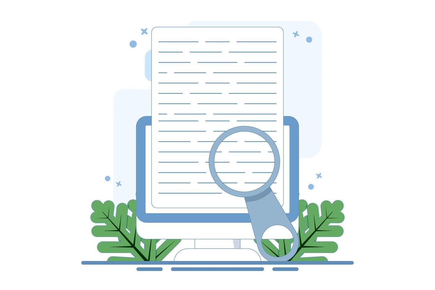 The concept of reviewing expertise in online text research content on computers, analyzing digital document file examinations on computers, analyzing articles, searching for legal evidence information vector