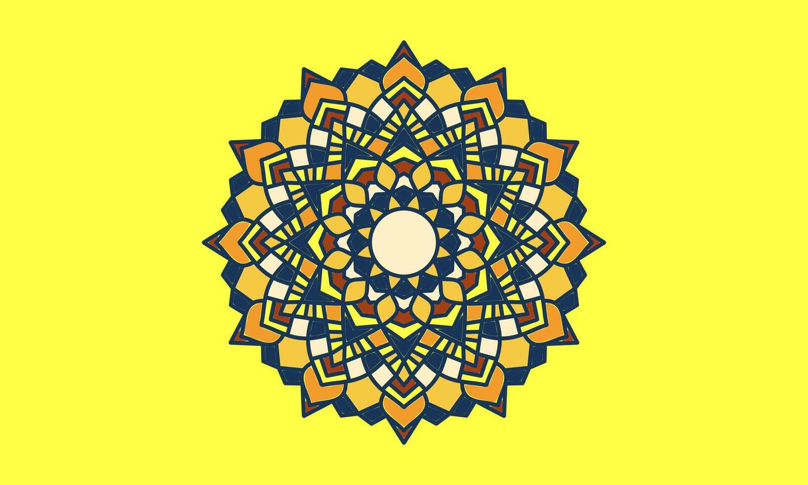 Geometric mandala design for banner, poster or fabric vector