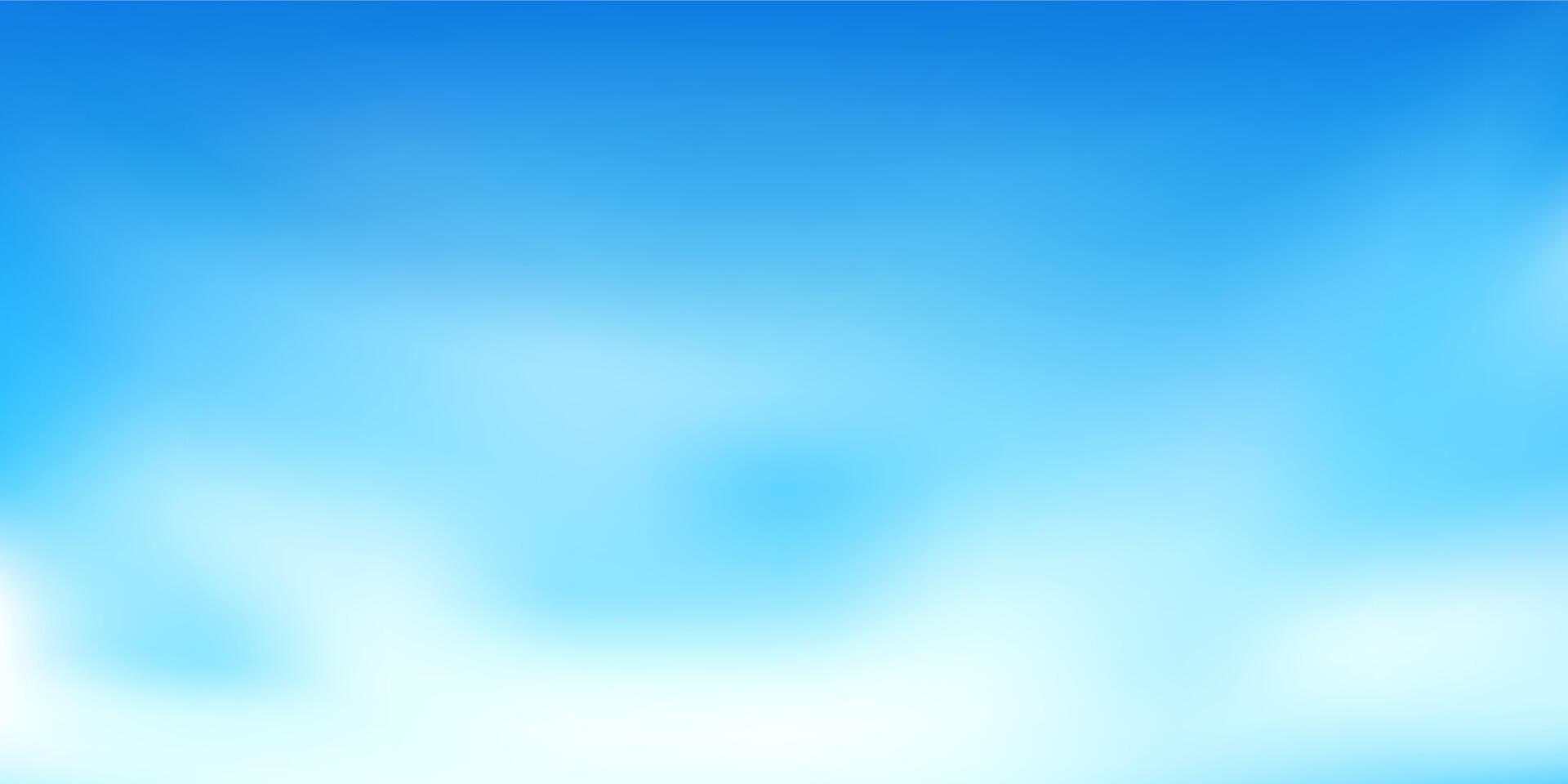 Sky blue medical tech background. Gradient watercolor light fluffy clouds for weather forecast app. Clear fresh winter sunny abstract day. Summer beach blurry bright heaven. Natural soft air panorama vector