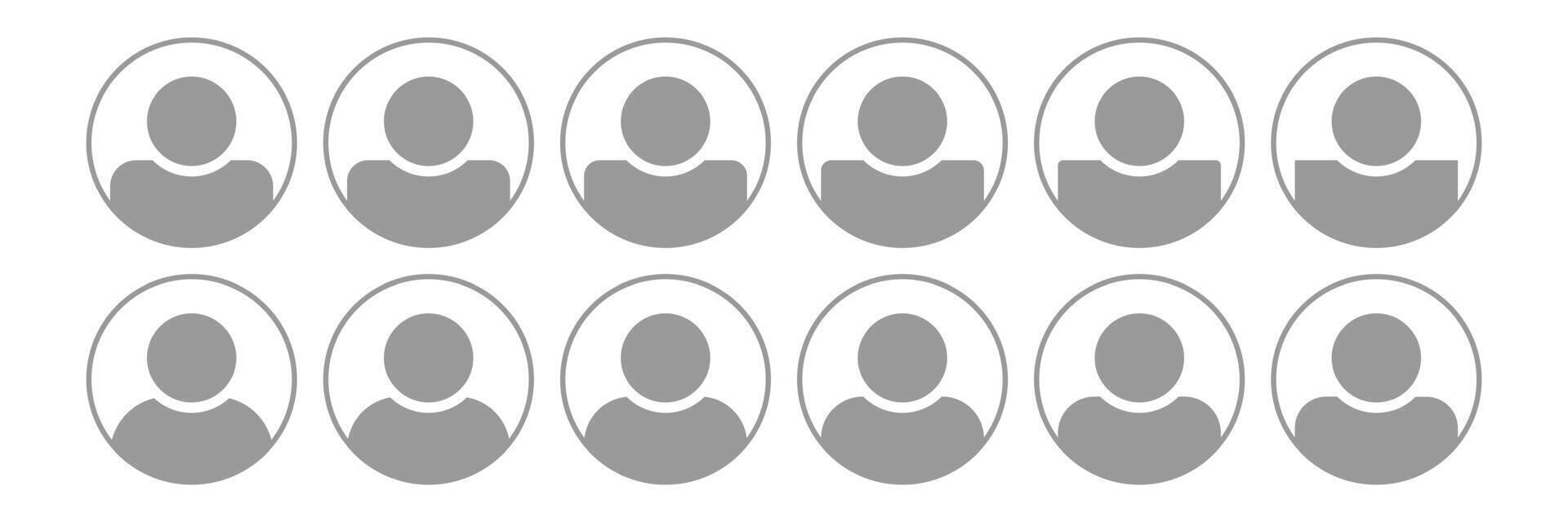 Gender neutral person avatar placeholder. Unrecognizable user profile icon. Generic default human silhouette. Social network account face circle. vector