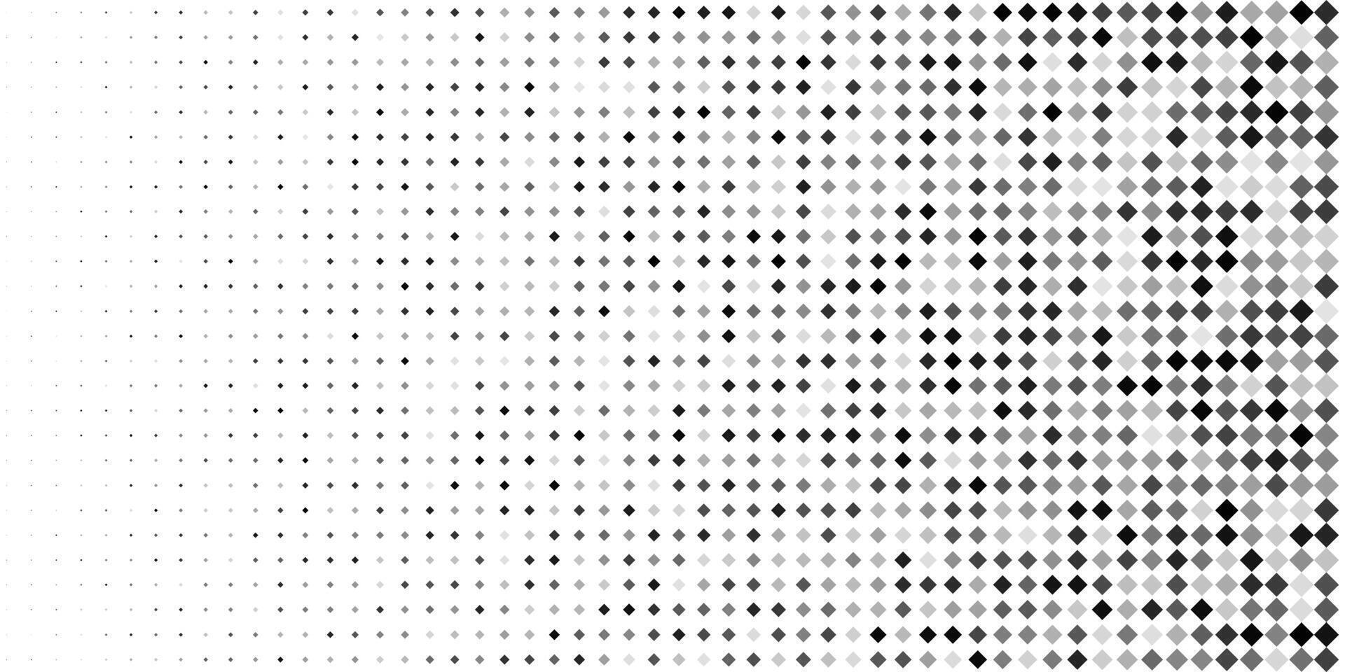 Dot pattern background. Square pixel fade abstract geometric gradient. Diamond primitive cyber matrix texture. Grid digital shape graphic halftone design. Dissolve mosaic optical cube effect vector