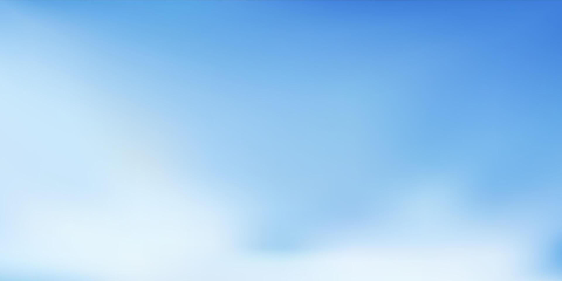 Blue sky background with rays of light. Summer bright sunny cloud gradient. Skyline abstract shine sunlight flare. Day heaven cloud burst. Spring glow cloudy weather. Sunrise religious effect vector