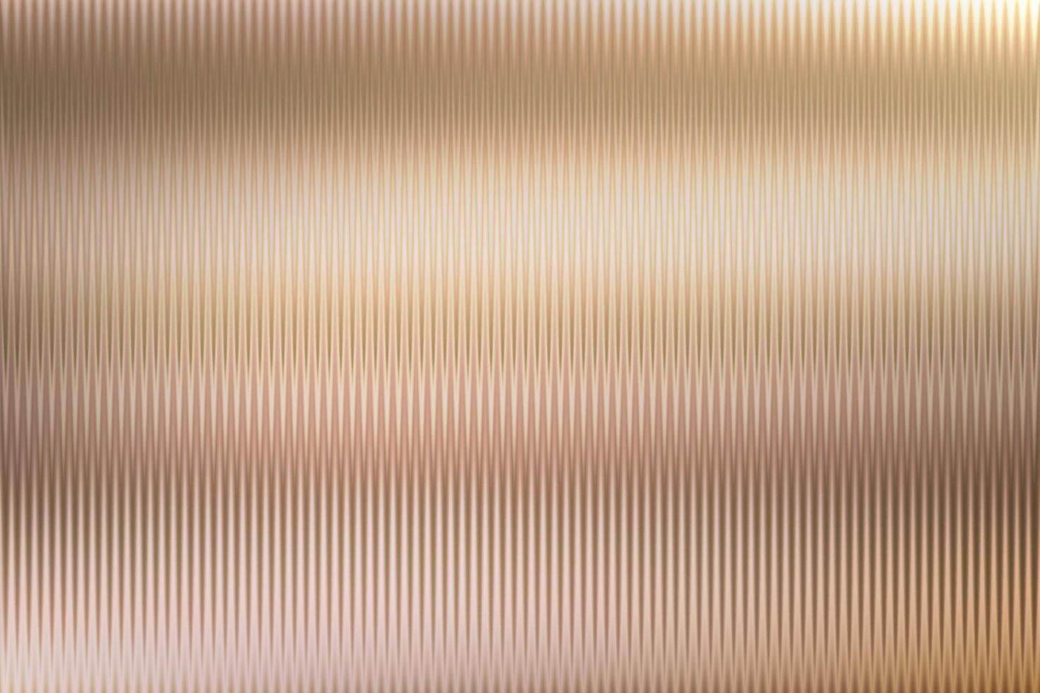 Bronze satin reeded glass premium background. Ribbed acryl polycarbonate relief. Transparent glowing copper gradient crystal. Brown bath translucent wall panel. Makeup stained corrugated texture vector