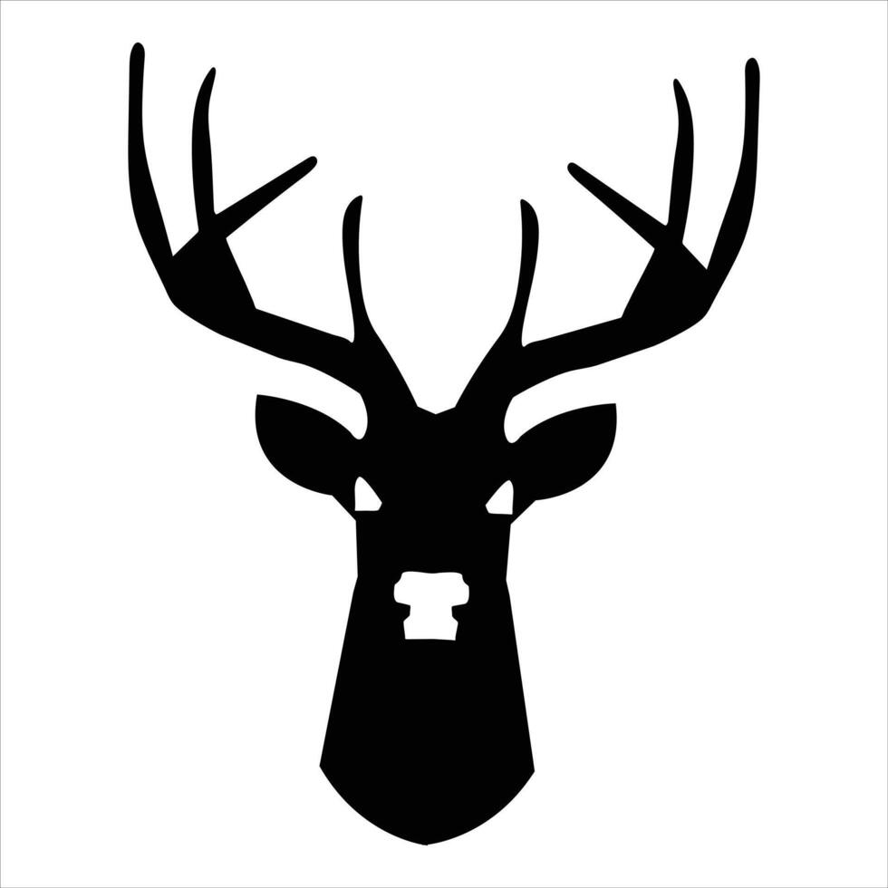 Deer head silhouette vector