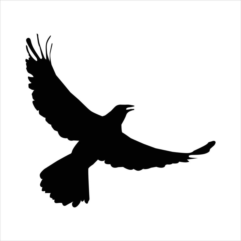 flying bird silhouette icon vector
