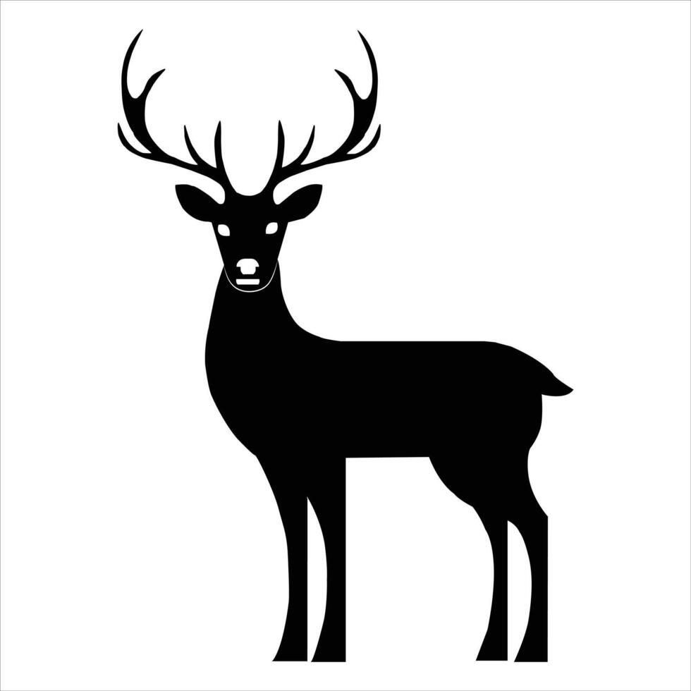 deer silhouette icon.Eps 10 vector