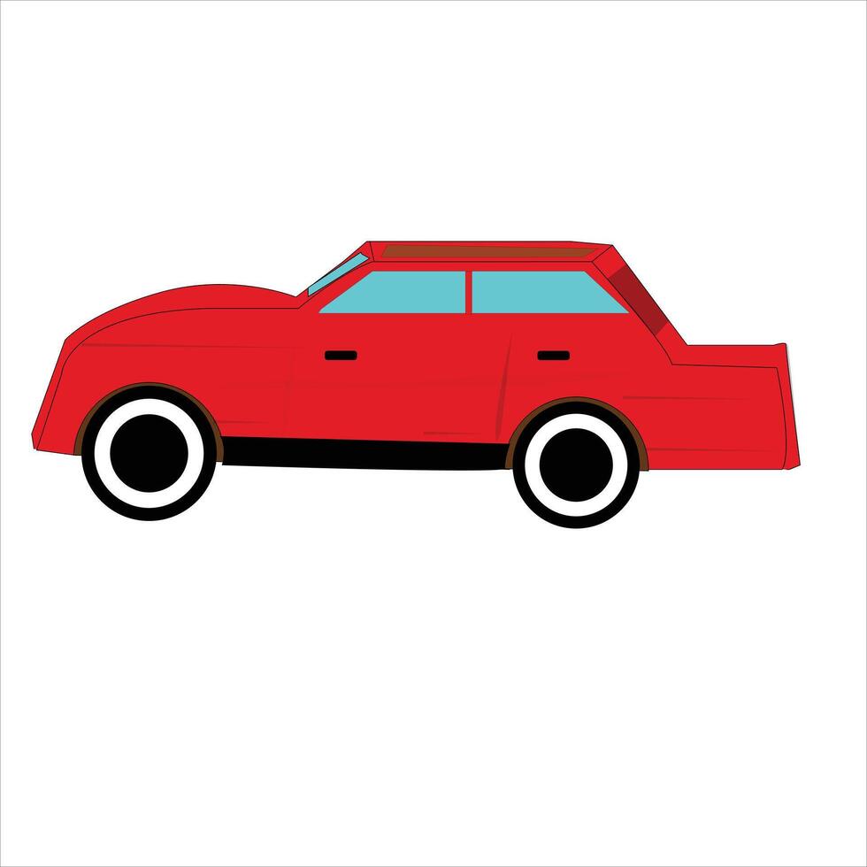 red car icon vector