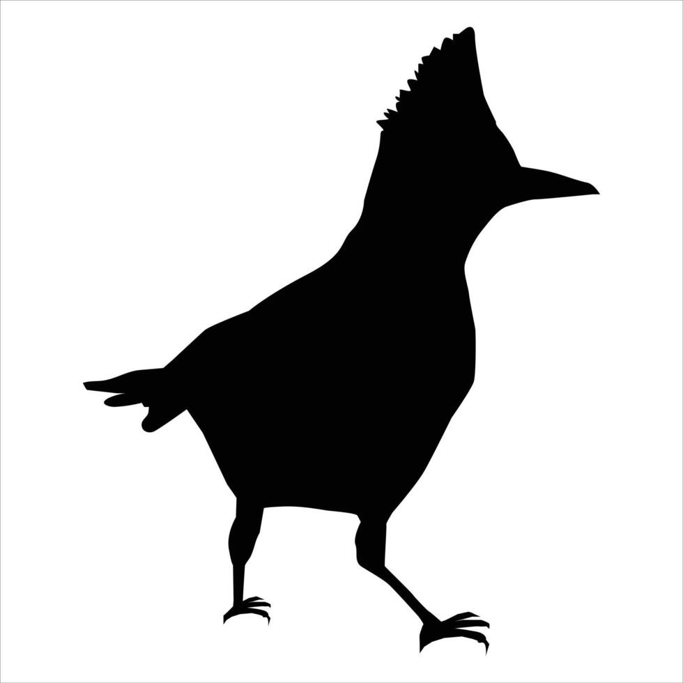 bird black silhouette icon vector