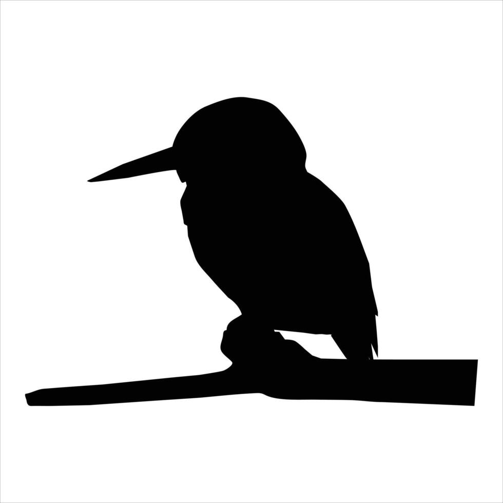kingfisher bird silhouette vector