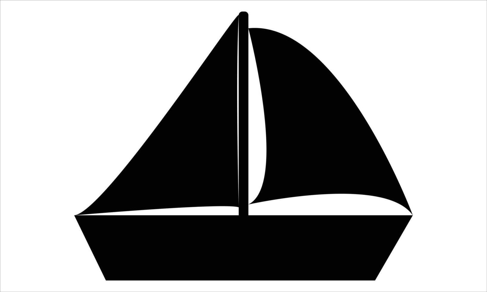 sailboat on white vector