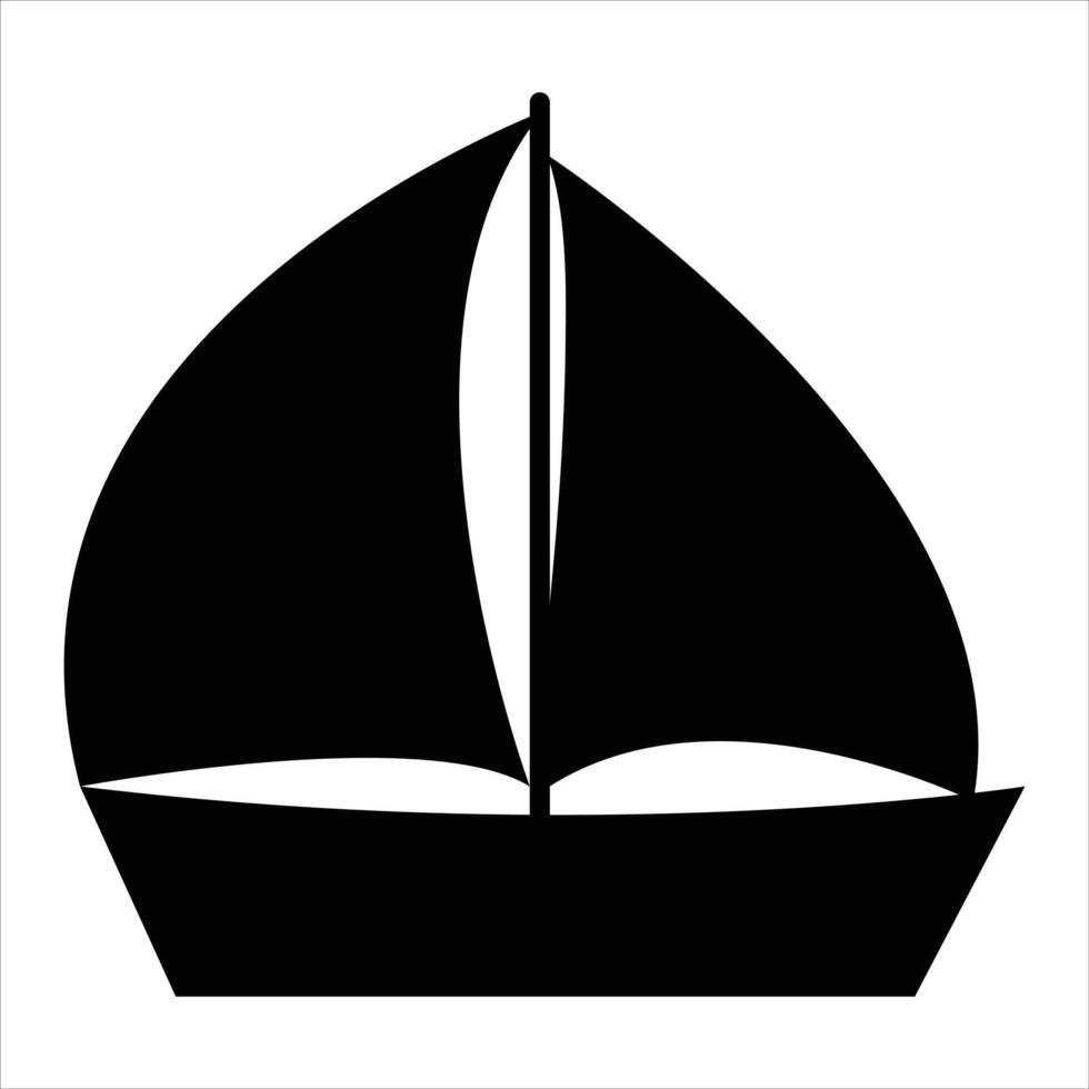 boat on white background.sailboat icon vector