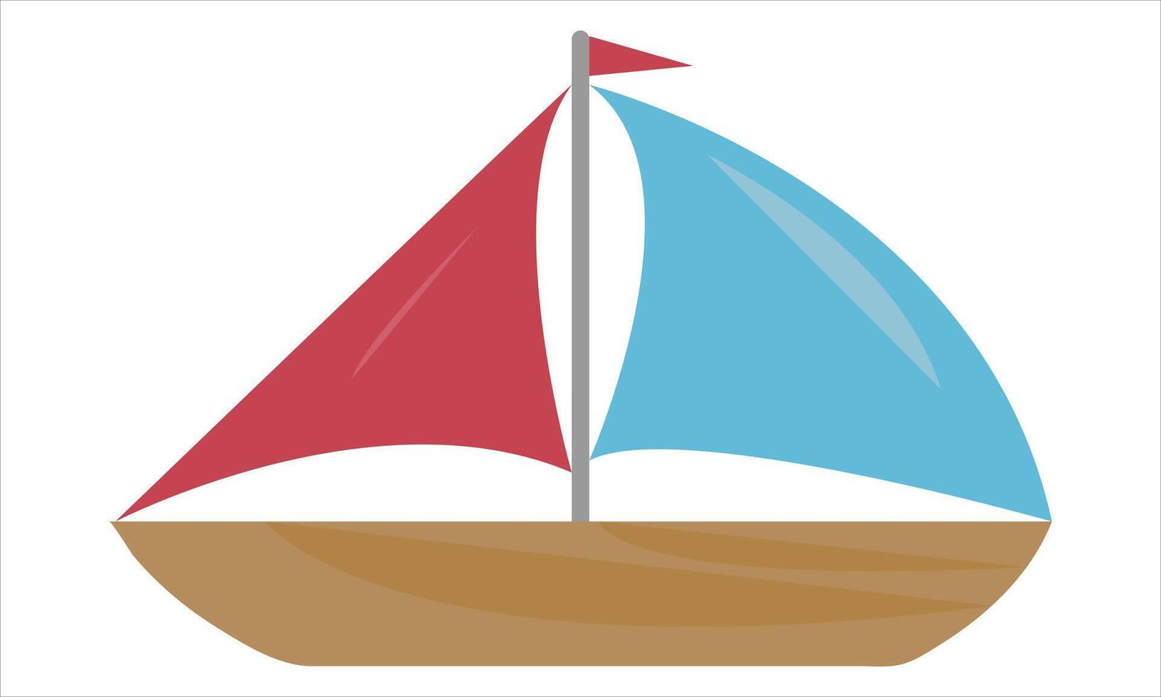 sailboat illustration is isolated on a white background vector