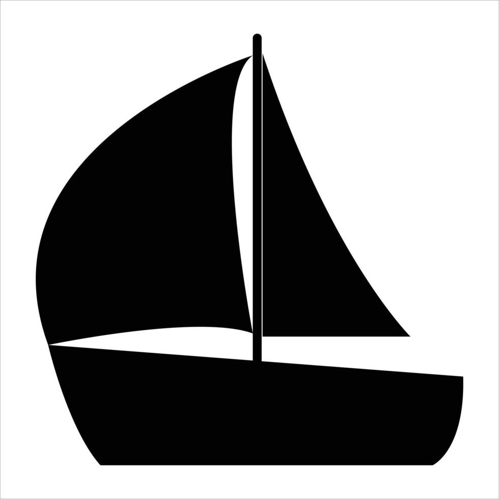 sailboat icon on white background vector