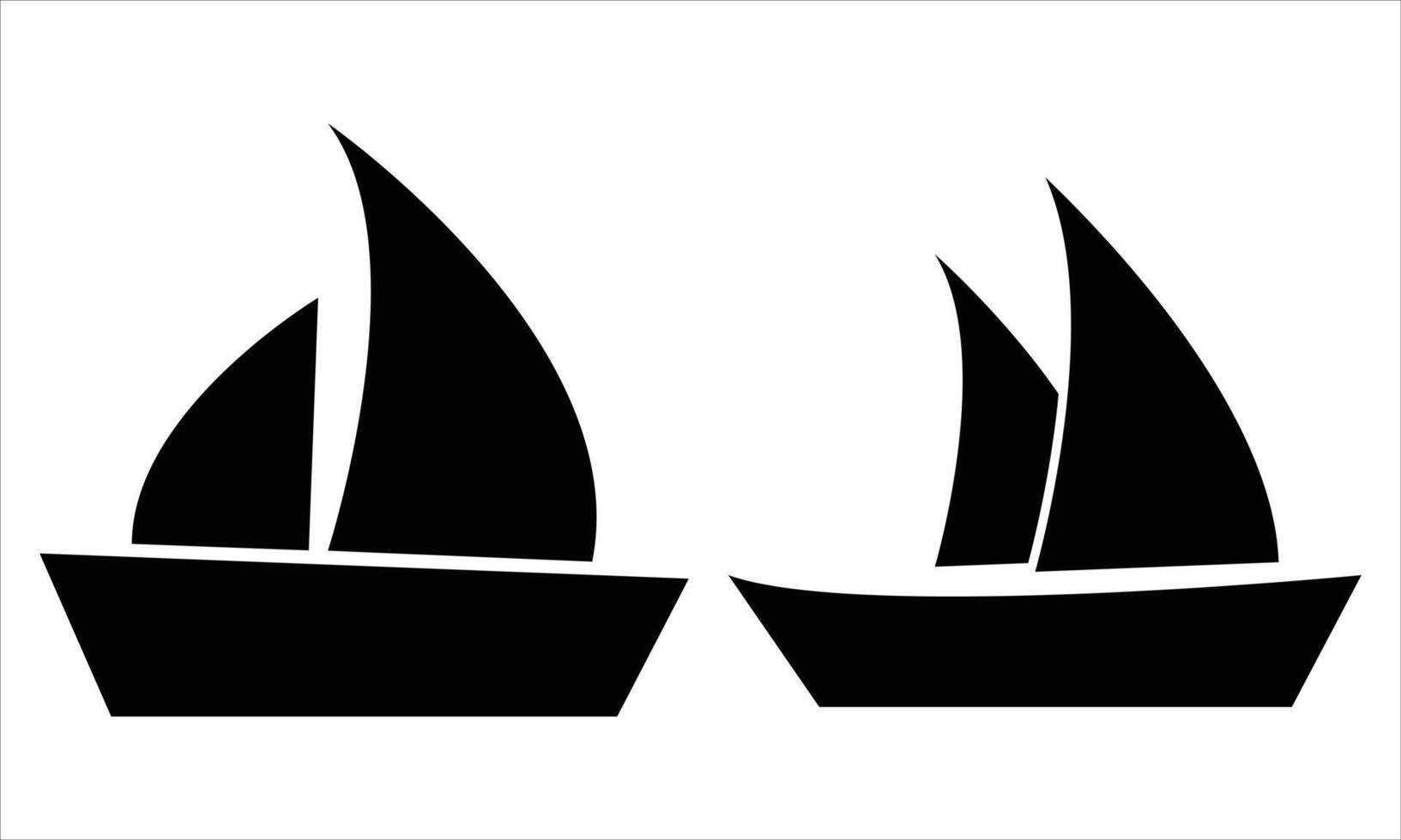 Sailboat icon. Sail boat yacht. Sail vessel set. Isolated sailboat icons set. vector